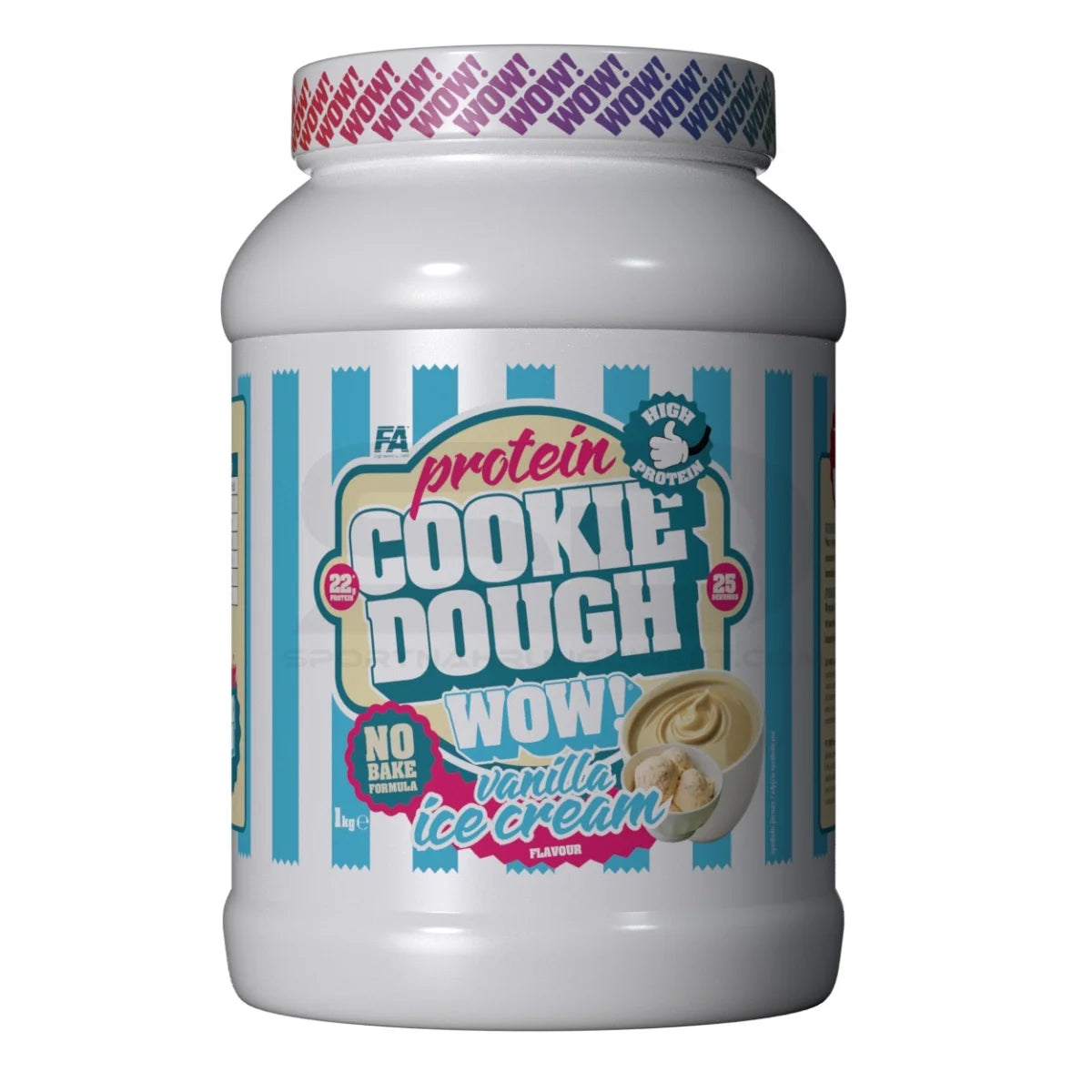 FA WOW Cookie Dough Protein Creme 1kg - Vanilla Ice Cream Geschmack